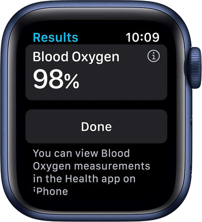 HOTApple Watch Series 6 (GPS, 40mm) - Blue Aluminum Case with Deep Navy Sport Band (Renewed)