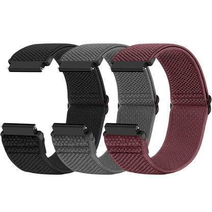 HOTCompatible with 16mm 18mm 19mm 20mm 22mm 24mm Watch Bands Quick Release Replacement Wristband,Adjustable Stretchy Nylon Solo Loop Straps Fabric Braided Sport Elastic Bands for Men Women
