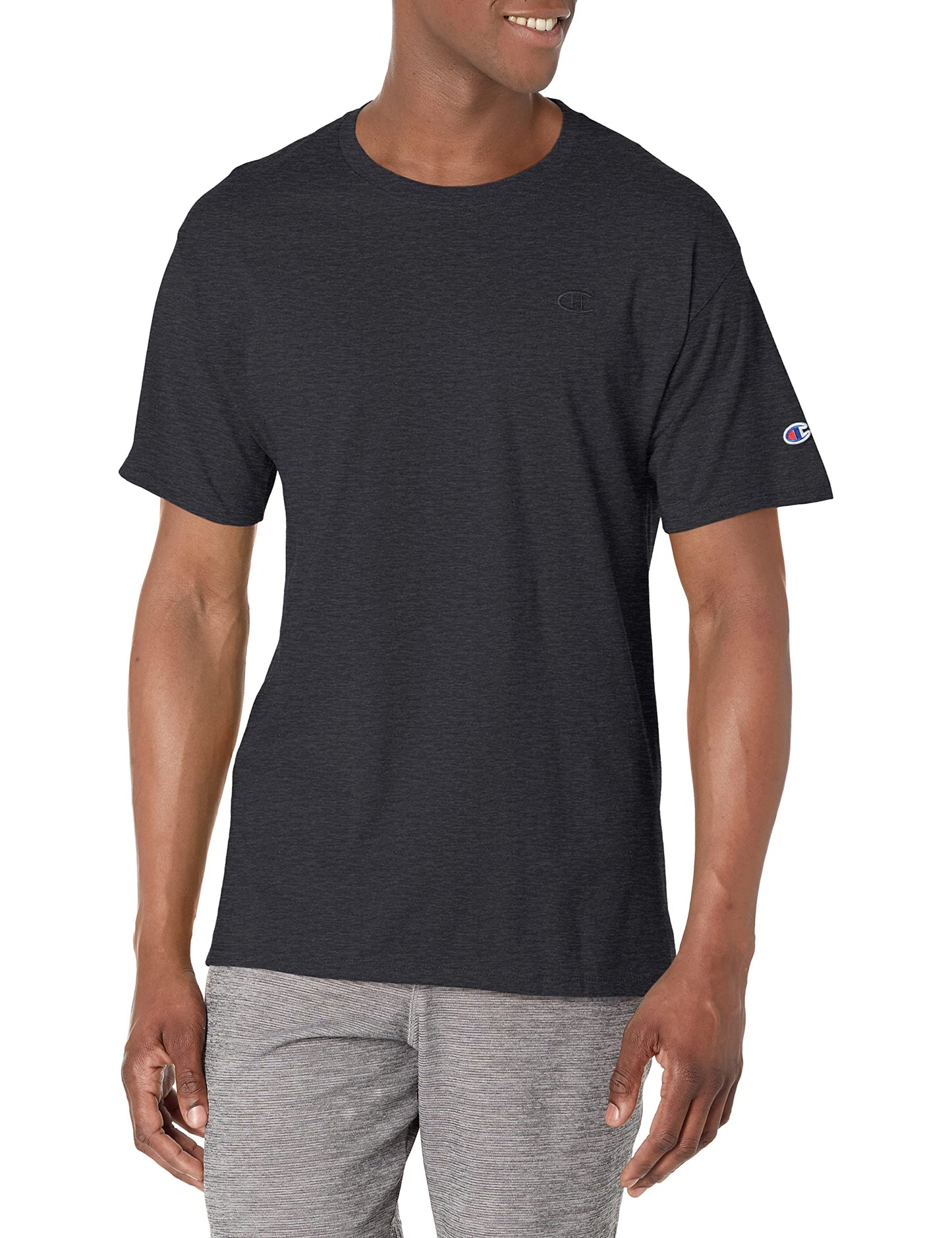 HOTChampion Men's Classic Short Sleeve T-Shirt, Standard Fit, Midweight 100% Cotton, Available in Regular and Big & Tall