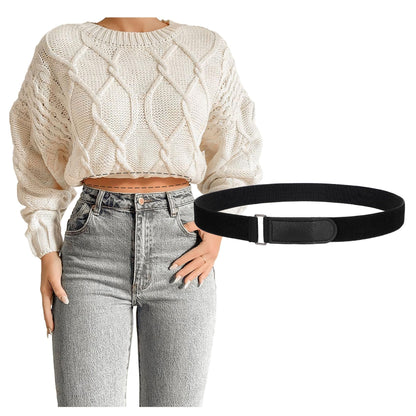 HOTJASGOOD Crop Top Tuck Waist Band Adjustable Band Tucking Sweaters Shirts Elastic Stretch Belts for Women Change Style of Tops