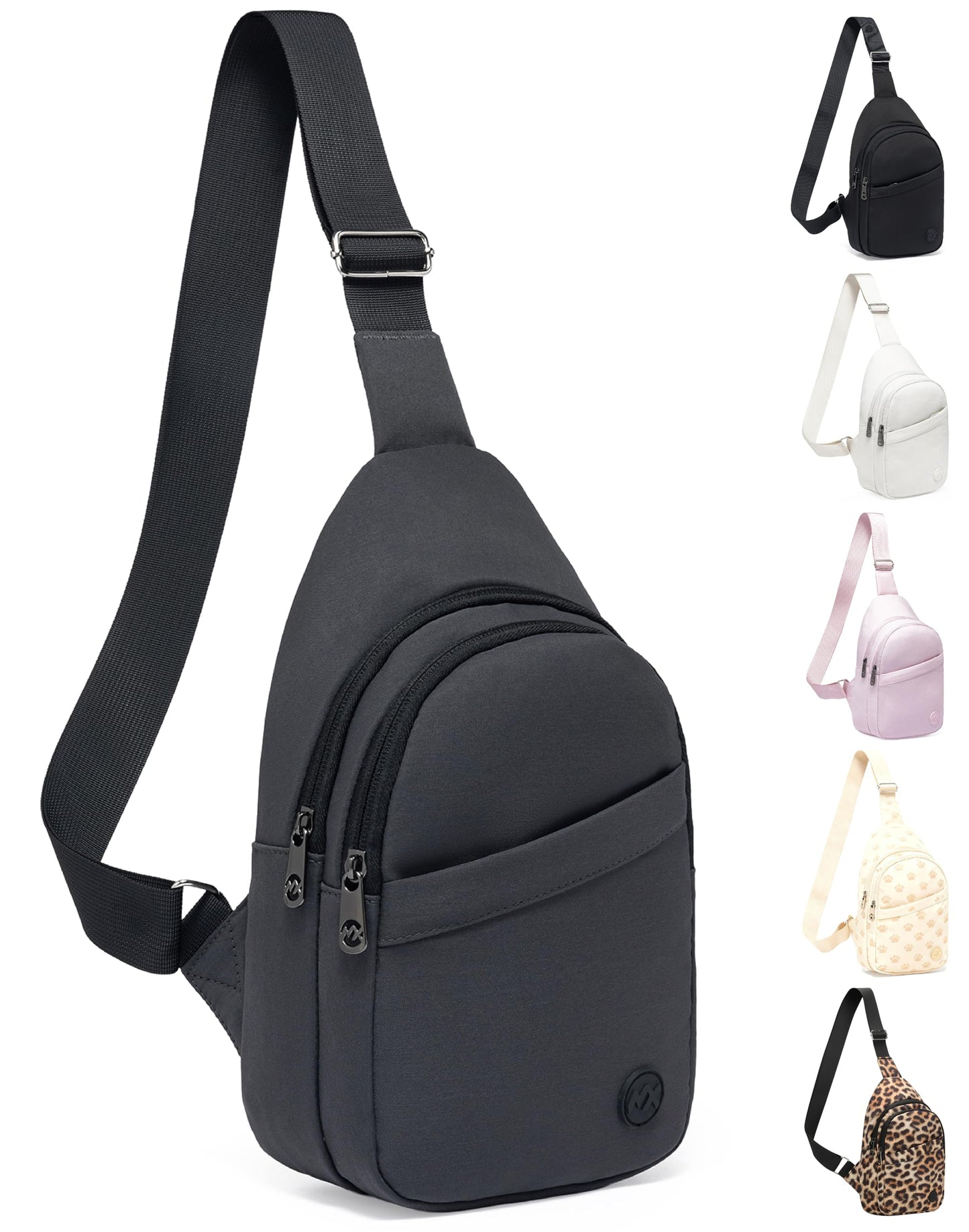HOTMAXTOP Crossbody Bags for Women Men Lightweight Sling Bag Fanny Packs for Travel Casual Outdoors Gifts for Family Black