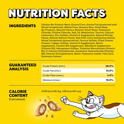 HOTTemptations Classic Crunchy and Soft Cat Treats, Seafood Medley, 30 oz | Under 2 calories per treat, 100% complete & balanced adult cat nutrition, resealable tub, use as snack, meal, or food topper