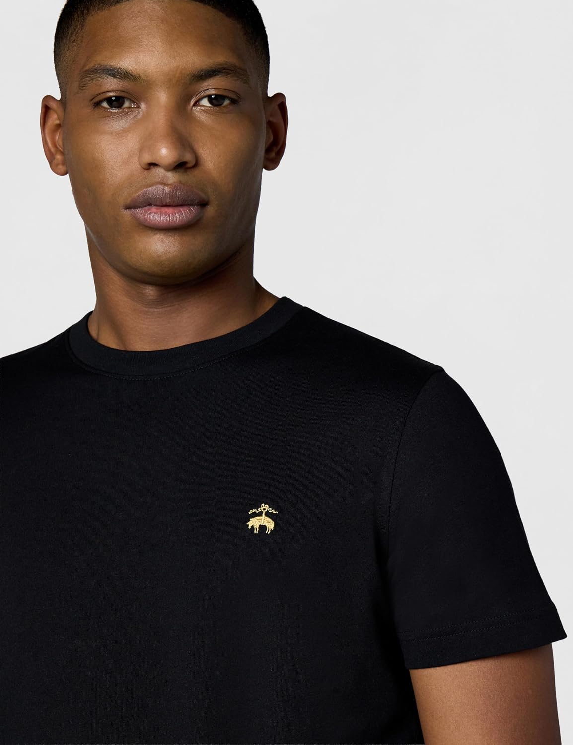 HOTBrooks Brothers Men's Short Sleeve Cotton Crewneck Logo T-Shirt