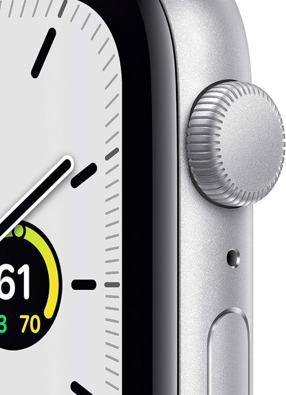 HOTApple Watch SE (GPS, 44mm) - Silver Aluminum Case with White Sport Band (Renewed)