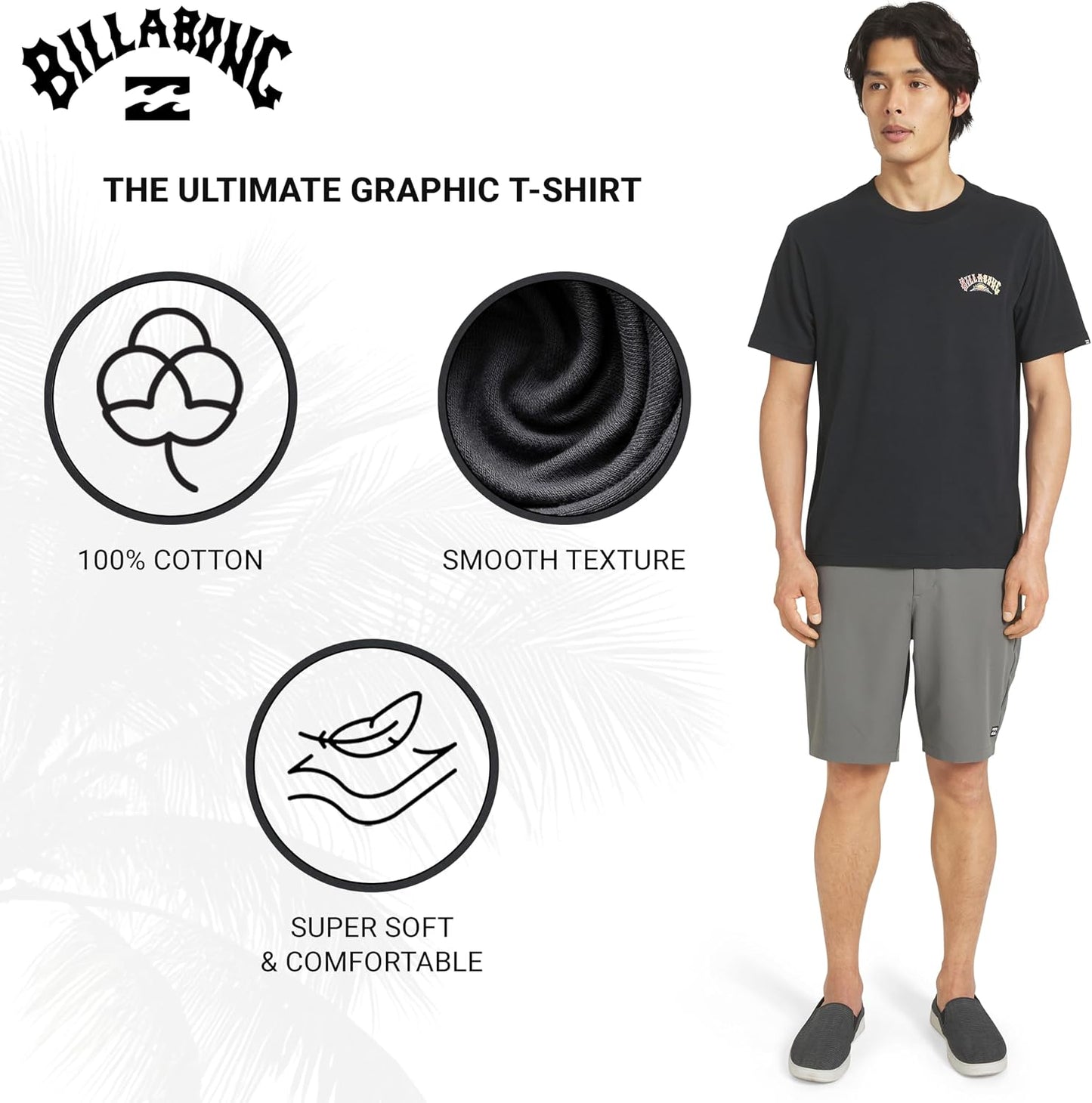 HOTBillabong Men's Regular Fit Premium Soft Cotton Tee Short Sleeve T-Shirt