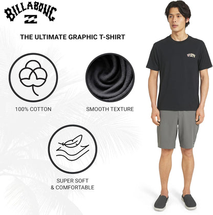 HOTBillabong Men's Regular Fit Premium Soft Cotton Tee Short Sleeve T-Shirt
