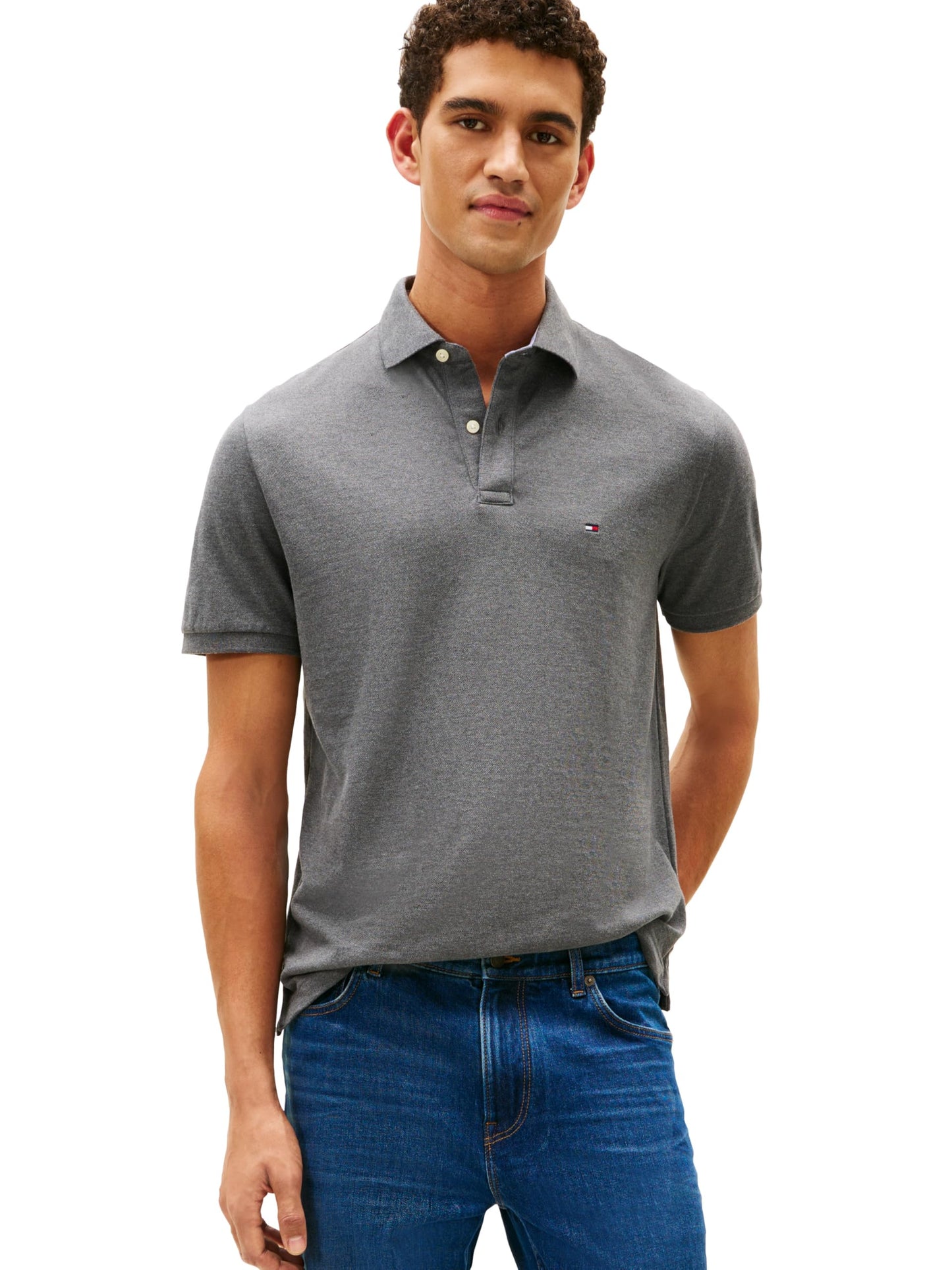 HOTTommy Hilfiger Mens Short Sleeve Cotton Pique Polo Shirt in Regular Fit