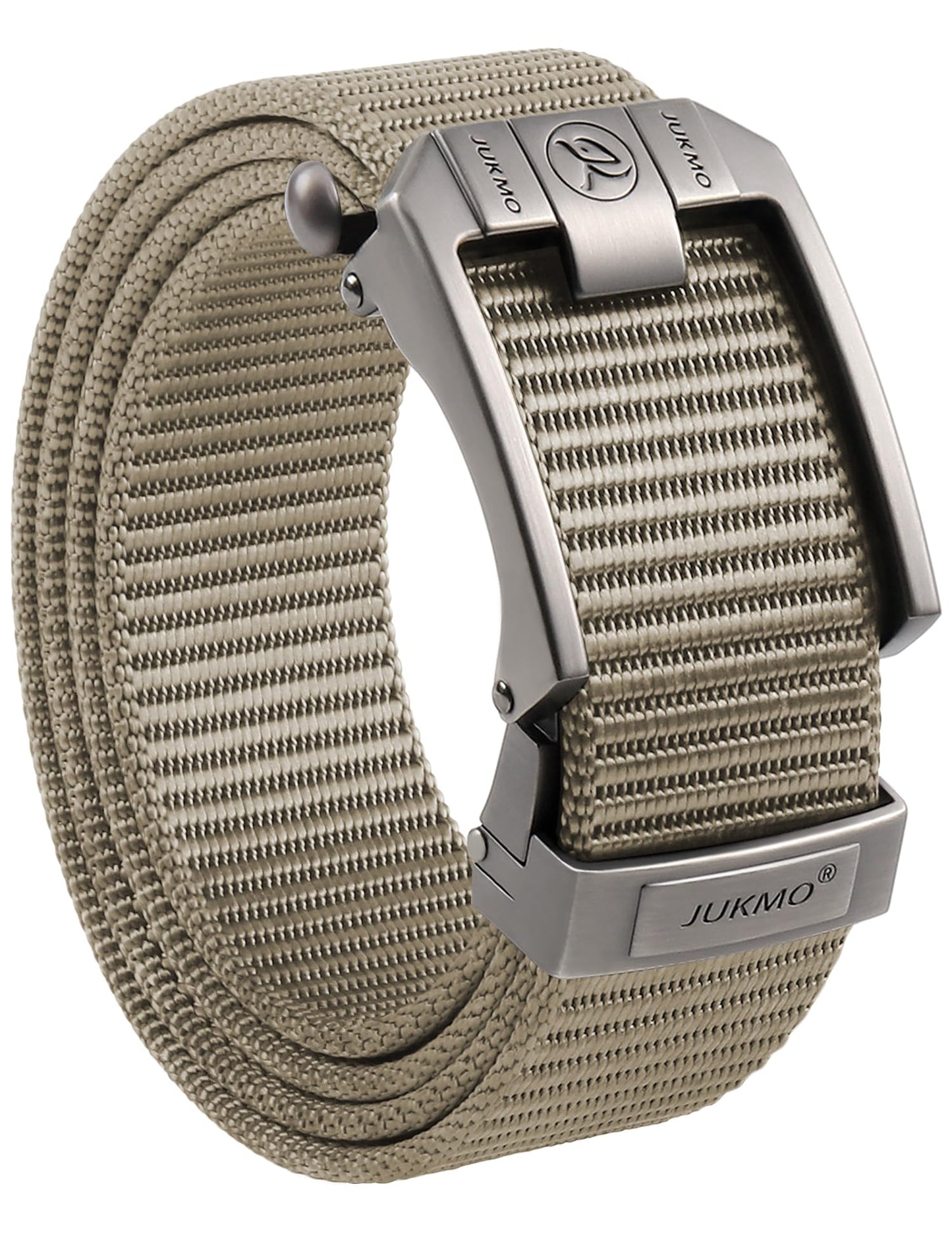HOTJUKMO Men's Ratchet Belt, Nylon Web with Automatic Slide Buckle in Gift Box | Zinc Alloy Buckle with Micro-Adjust & Trimmable Webbing