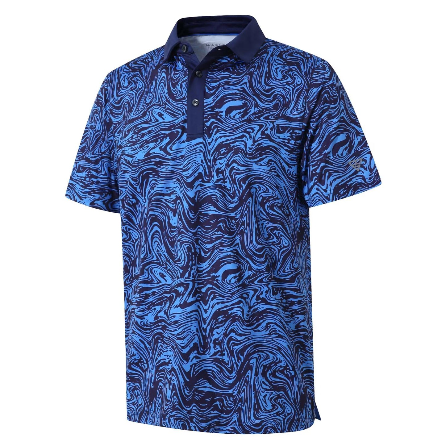 HOTGolf Shirts for Men Dry Fit Short Sleeve Print Performance Moisture Wicking Polo Shirt