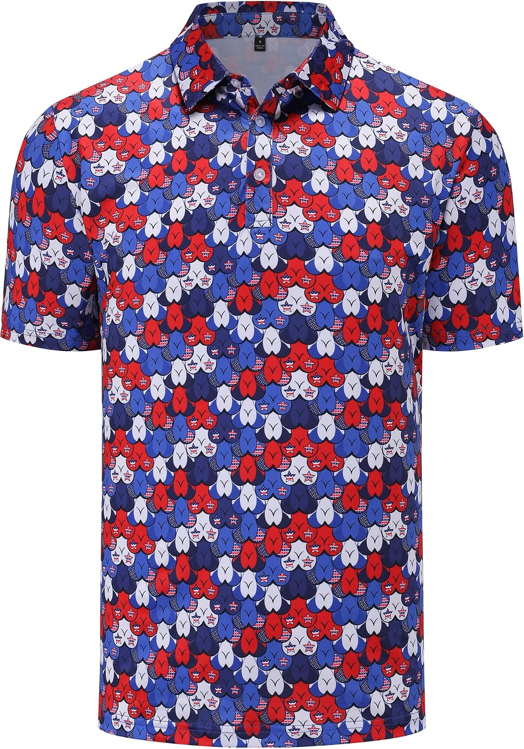 HOTMens Golf Polo Shirts Short Sleeve Moisture Wicking Dry Fit Performance Casual Funny Golf Polo Shirts for Men