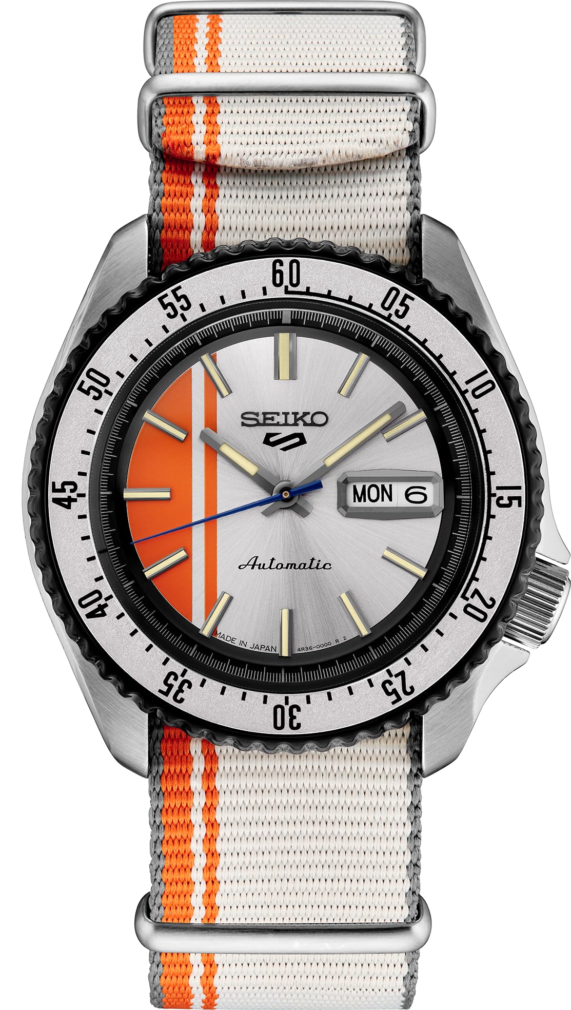 HOTSEIKO 5 Sports Automatic Watch for Men | 5 Sports - Day/date Calendar, Lumibrite Hands and Markers, Rotating Bezel, 100m Water-Resistant, 4R36 Movement