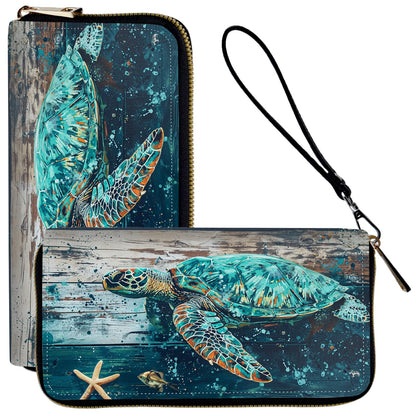 HOTLadies Wallet,Clutch Purses for Women Wallets Leather Credit Card Holder for Women Wristlet Slim Small Cute with Zipper,Thin RFID Blocking with Wrist Strap,Glitter Dragonfly Moon