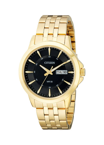 HOTCitizen Quartz Mens Watch, Stainless Steel, Classic, Gold-Tone