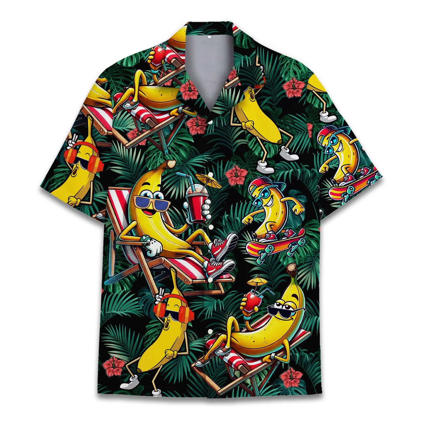 HOTTropical Bigfoot Hawaiian Shirts for Men Women, Sasquatch Summer Beach Button Down Short Sleeve