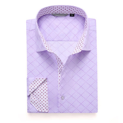 HOTAlex Vando Mens Printed Dress Shirts Regular Fit Casual Button Down Shirt | Wrinkle resistant, Machine washable, Contrast on inner collar & cuff, True-to-size cut, Business & Daily, Easy outfit pairing