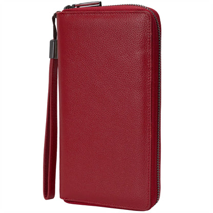 HOTBveyzi Women RFID Blocking Wallet Leather Zip Around Phone Clutch Large Capacity Ladies Travel Purse Wristlet