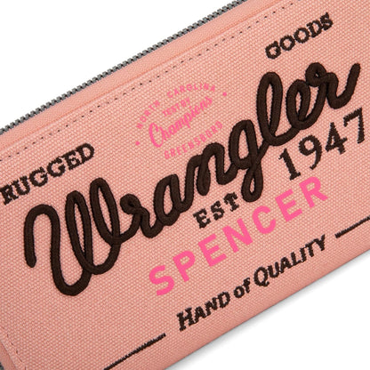 HOTMontana West X Wrangler Wristlet Wallets for Women Classic Retro Wallet Purse Bifold Credit Card Wallets for Women Oversized Logo Clutch Wristlet