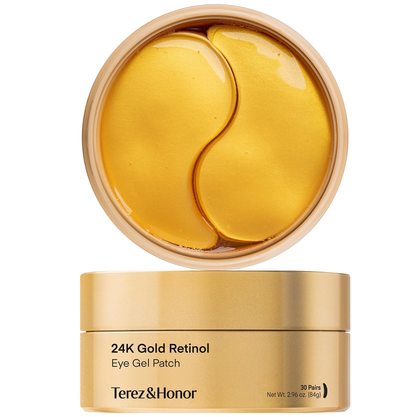 HOTTerez & Honor Under Eye Patches for Dark Circles - 60 Korean Hydrogel Masks for Puffiness, Bags, Wrinkle with Caffeine, Hyaluronic Acid, Niacinamide - Undereye Hydrating & Cooling, Vegan, No Fragrance