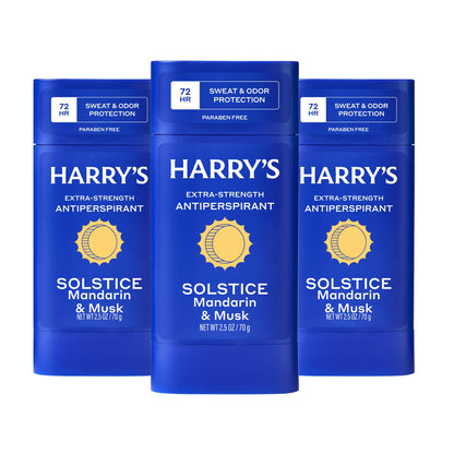 HOTHarry's Extra-Strength Antiperspirant Deodorant, Sweat & Odor Control Antiperspirant for Men, Variety Pack - Stone, Redwood, Wildlands, 2.5 oz Pack of 3