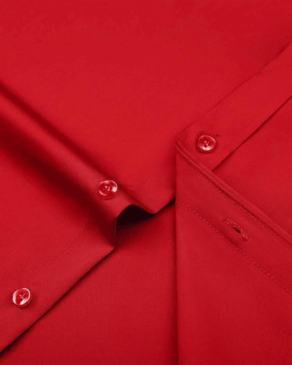 HOTJ.VER Men's Dress Shirts Solid Long Sleeve Stretch Wrinkle-Free Formal Shirt Business Casual Button Down Shirts