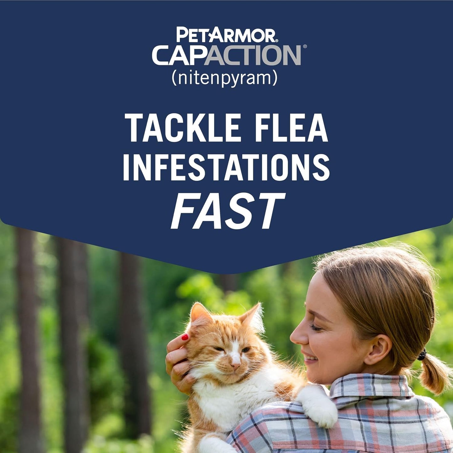HOTPetArmor CAPACTION (nitenpyram) Oral Flea Treatment for Cats, Cat Flea Treatment Pill, Fast Acting Tablets Start Killing in 30 Minutes, 2-25 lbs, 6 Doses