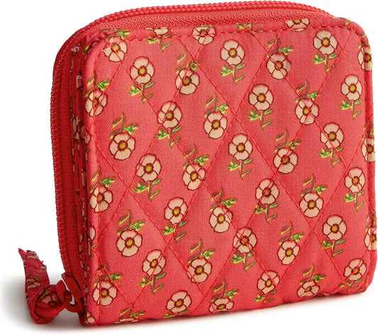 HOTVera Bradley Women's Premium Cotton Small Zip-Around Wallet