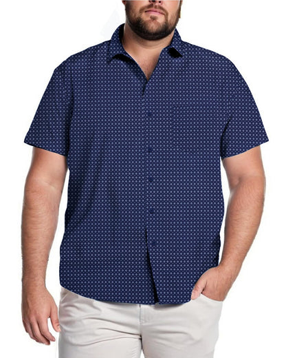 HOTCOOFANDY Big & Tall Shirts for Men Short Sleeve Button Down Casual Dress Shirts