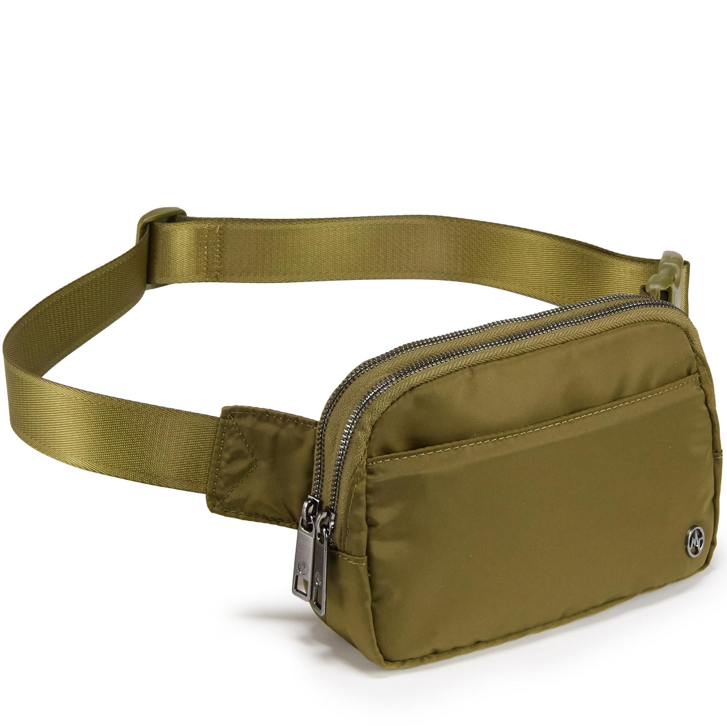 HOTPander Everywhere Belt Bag for Women, 5 Zipper Pockets Nylon Crossbody Fanny Pack Purse (Black)