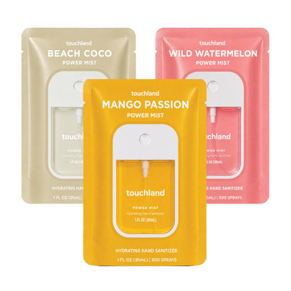 HOTTouchland Juicy Trio Hydrating Hand Sanitizer Spray Set Travel Size