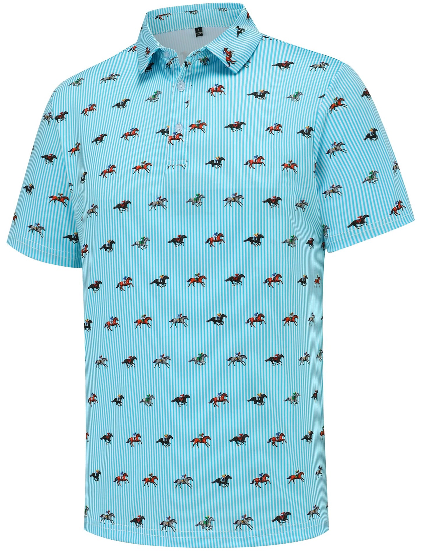 HOTMens Golf Polo Shirts Short Sleeve Performance Moisture Wicking Dry Fit Casual Print Funny Golf Polo Shirts for Men