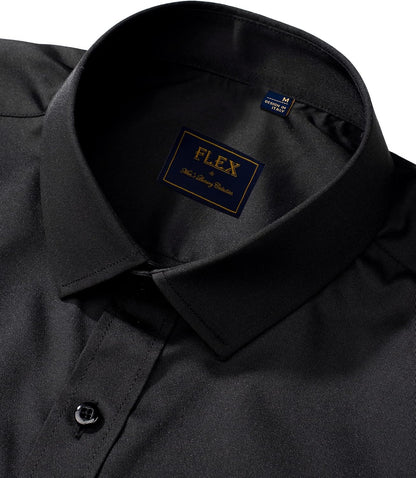 HOTJ.VER Men's Dress Shirts Solid Long Sleeve Stretch Wrinkle-Free Formal Shirt Business Casual Button Down Shirts