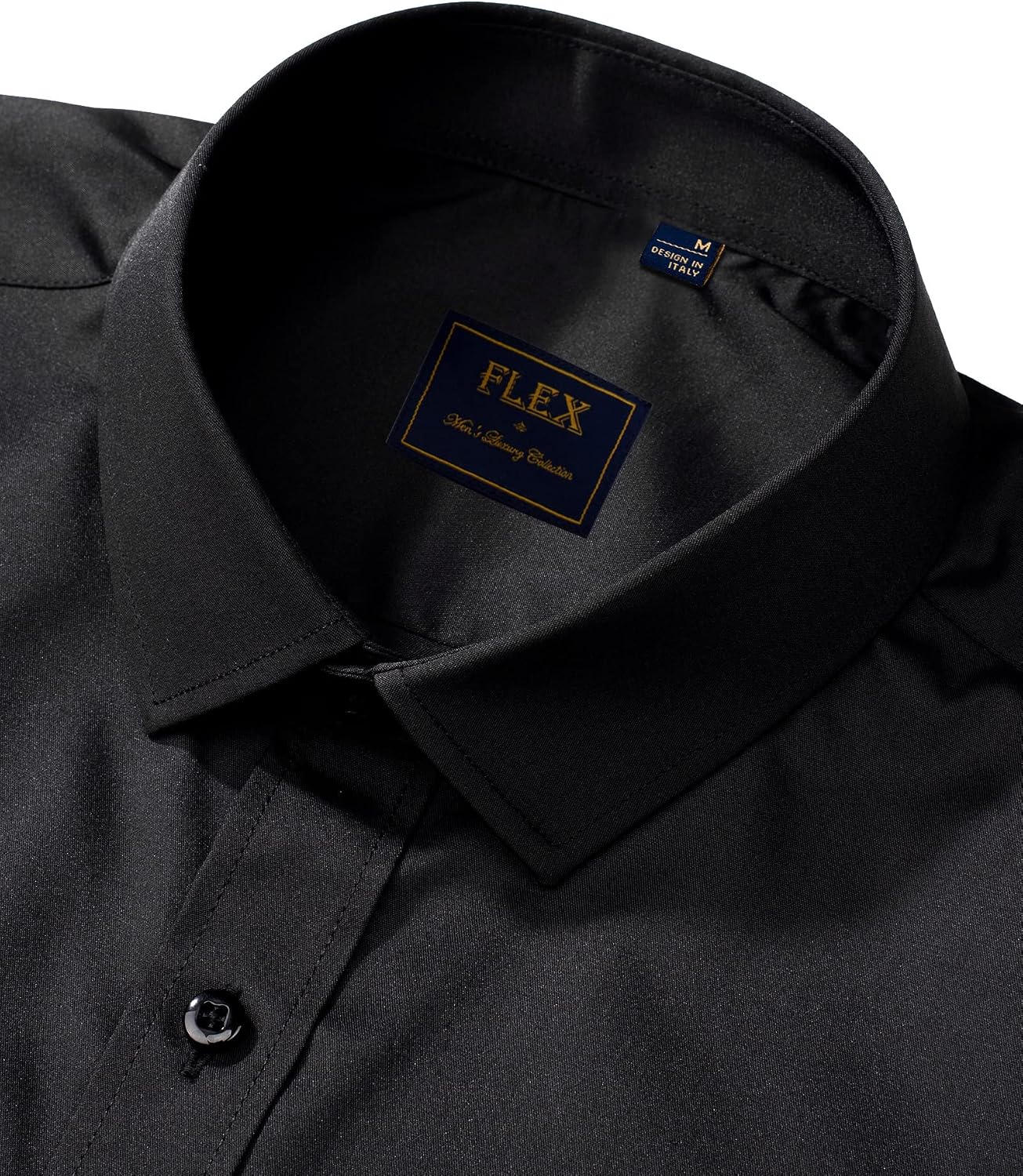 HOTJ.VER Men's Dress Shirts Solid Long Sleeve Stretch Wrinkle-Free Formal Shirt Business Casual Button Down Shirts