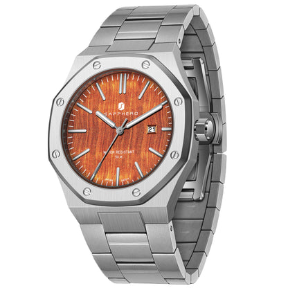 HOTSAPPHERO Mens Watches Stainless Steel Quartz Watch for Men Waterproof Date Clock Fashion Business Wristwatch Gift for Men