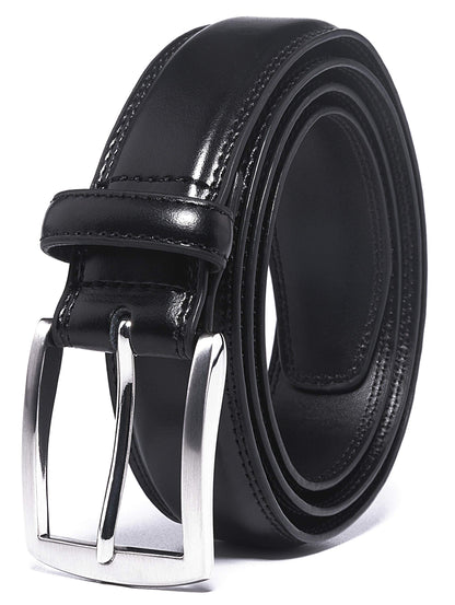 HOTFabio Valenti Genuine Leather Dress Belts For Men - Mens Belt For Suits, Jeans, Uniform With Single Prong Buckle