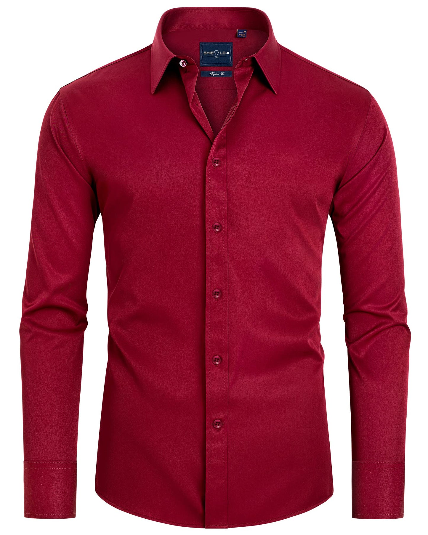 HOTAlimens & Gentle Slim Fit Dress Shirts for Men Long Sleeve Stretch Stain Proof Wrinkle Free Button Down Shirts Formal Shirts