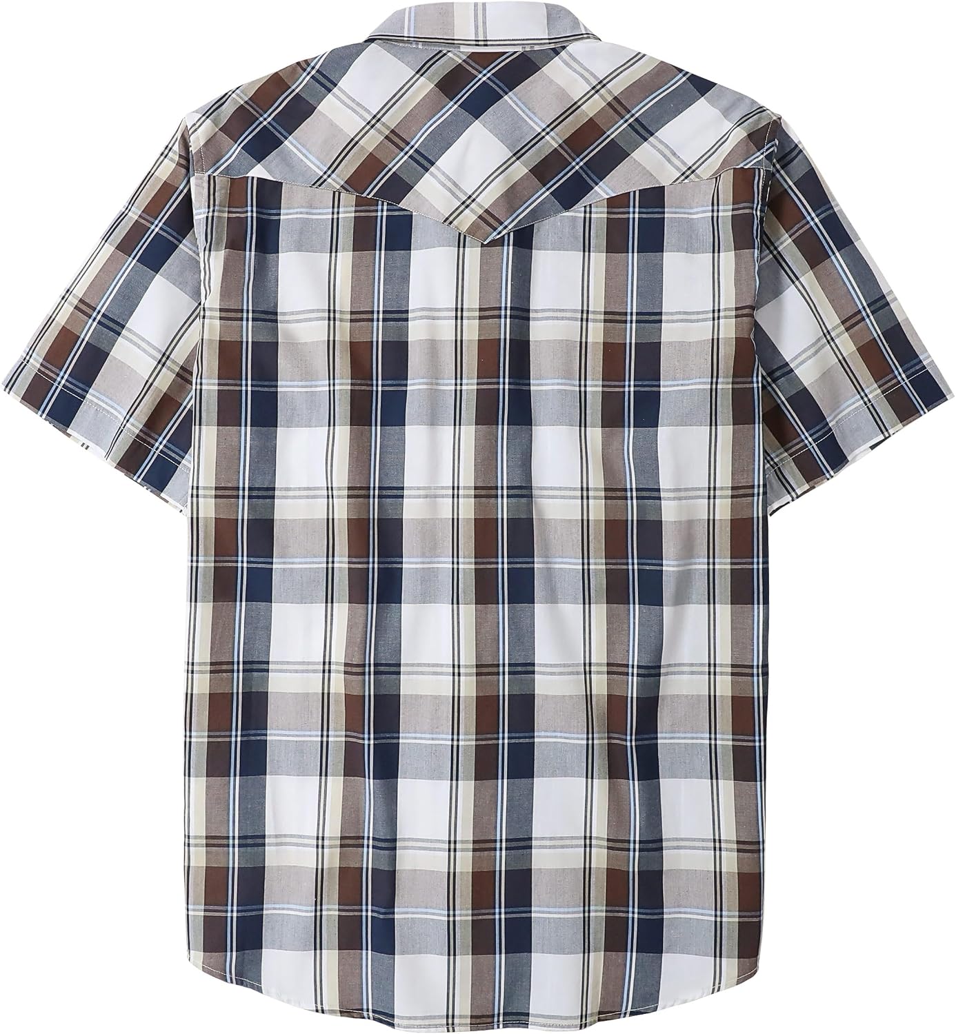 HOTDubinik® Western Shirts for Men Short Sleeve Plaid Pearl Snap Shirts for Men Button Up Shirt Cowboy Casual Work Shirt