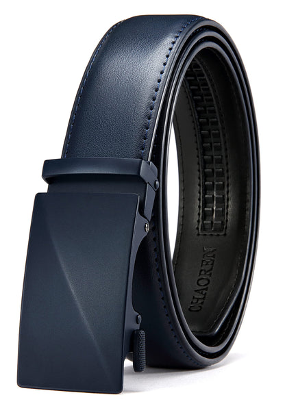 HOTCHAOREN Mens Belt - Mens Ratchet Belt Leather 1 3/8" for Dress Pant - Micro Adjustable Belt Fit Everywhere