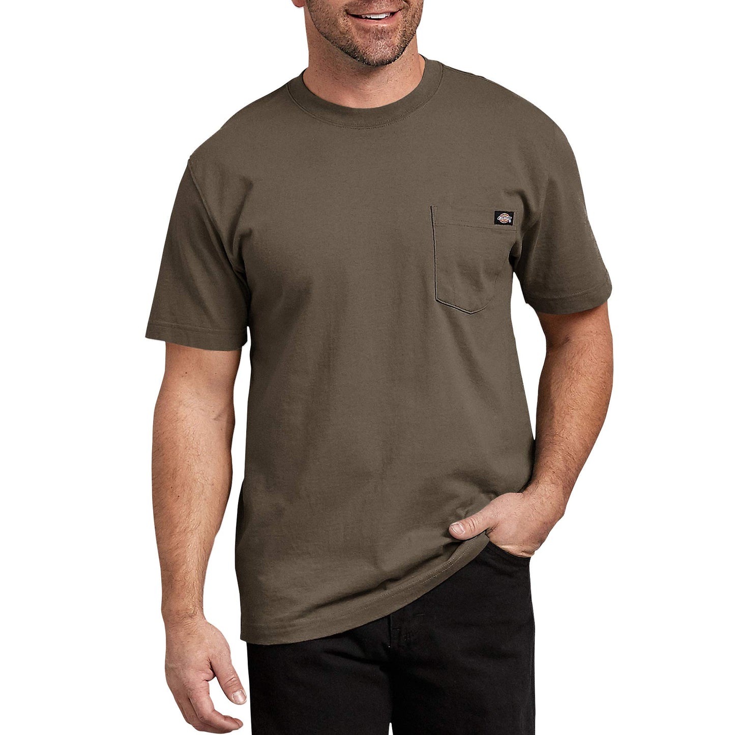 HOTDickies Men's Heavyweight Heathered Short Sleeve Pocket T-Shirt