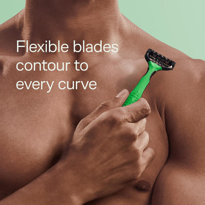 HOTSchick Xtreme 3 Original Sensitive Disposable Razors for Men | Disposable Mens Razors for Shaving Sensitive Skin, 12ct