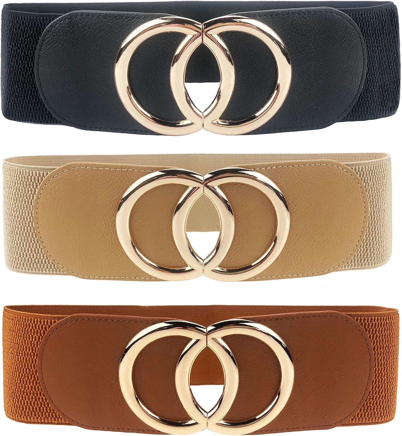 HOTSwtddy Women's Elastic Wide Stretchy Waist Cinch Belt Waistband For Dresses
