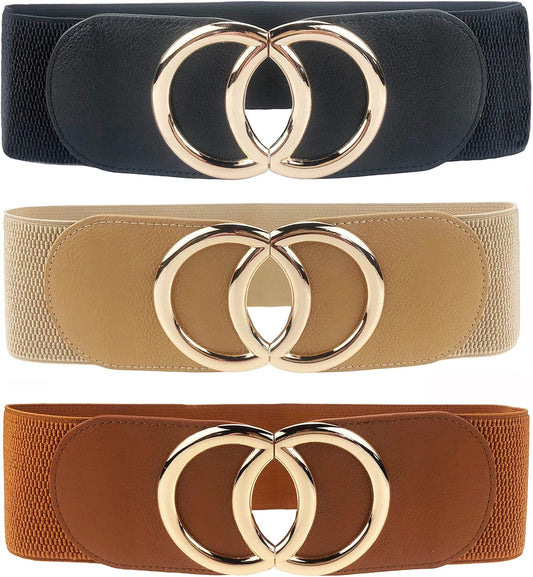 HOTSwtddy Women's Elastic Wide Stretchy Waist Cinch Belt Waistband For Dresses
