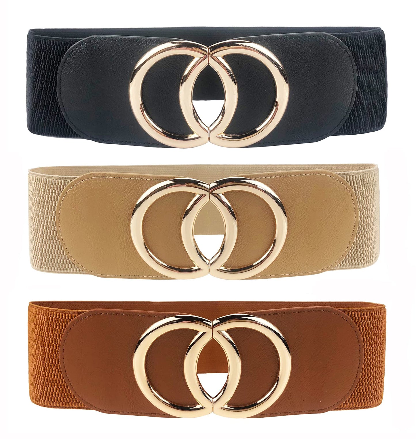 HOTSwtddy Women's Elastic Wide Stretchy Waist Cinch Belt Waistband For Dresses