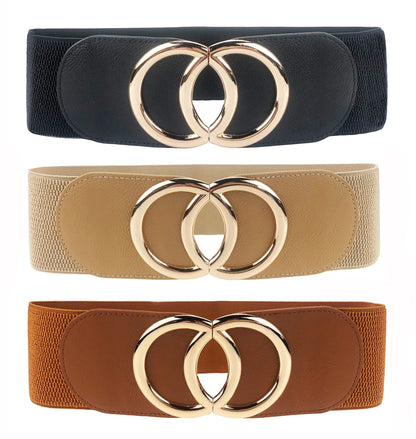 HOTSwtddy Women's Elastic Wide Stretchy Waist Cinch Belt Waistband For Dresses