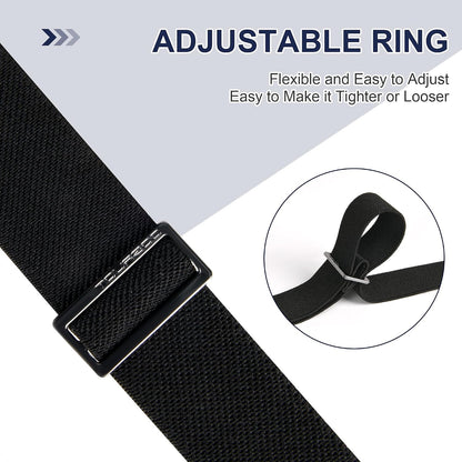 HOTTOURZOO No Show Invisible Belt for Women/Men Elastic Web Strap Waist Stretch Belt with Flat Buckle for Jeans Pants Dresses