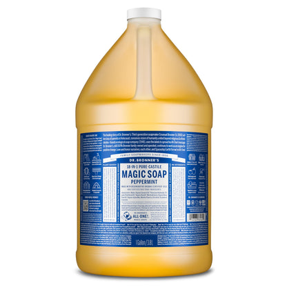 HOTDr. Bronner's Pure-Castile Magic Liquid Soap - Made with Regenerative Organic Certified Oils- 18-in-1 Uses for Face, Body, Hand, Hair, Laundry & More- Vegan, Non-GMO- Body Wash- Peppermint,32oz