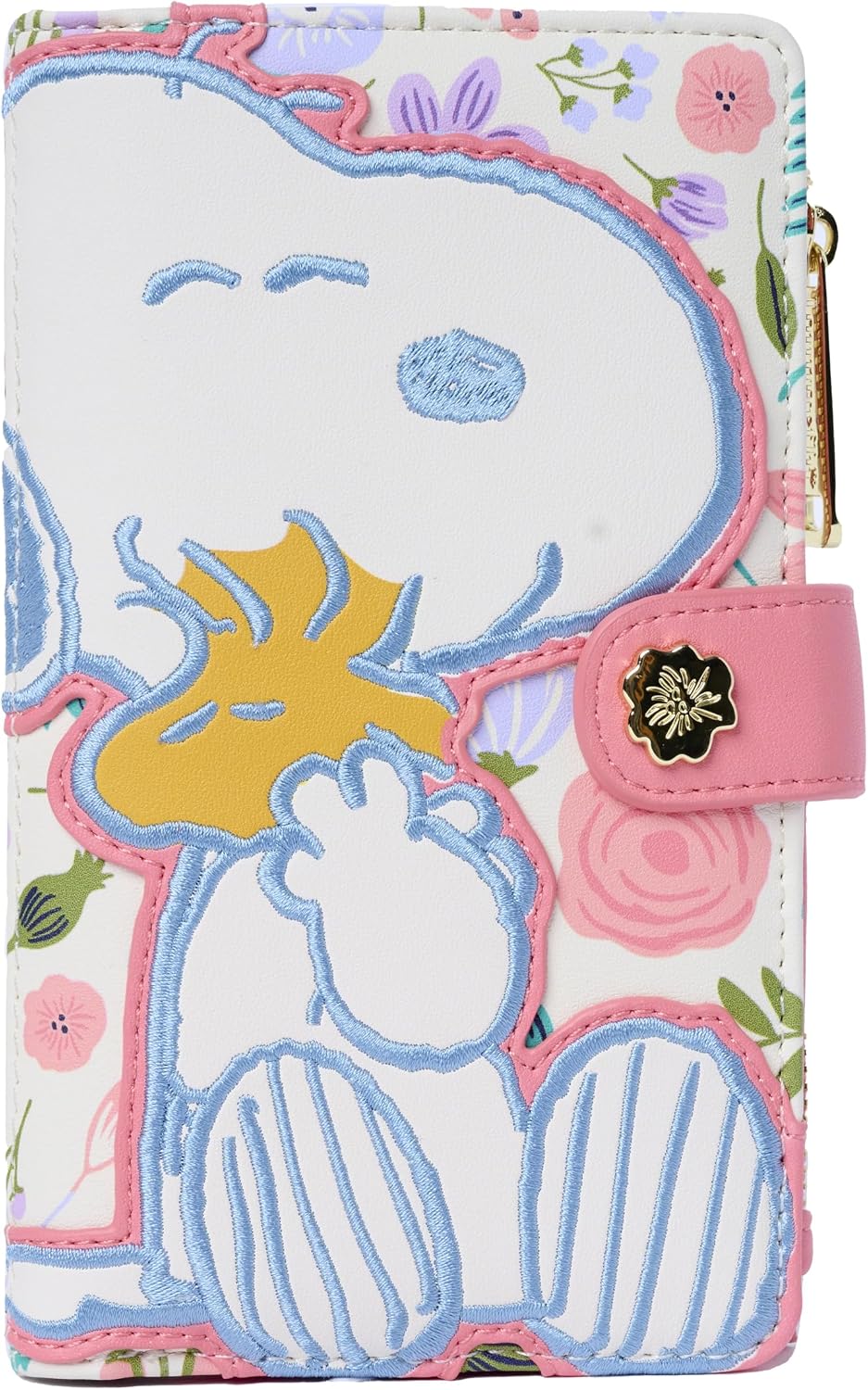 HOTLoungefly Peanuts Snoopy Wallet Flap Snap Clutch Women Woodstock Floral