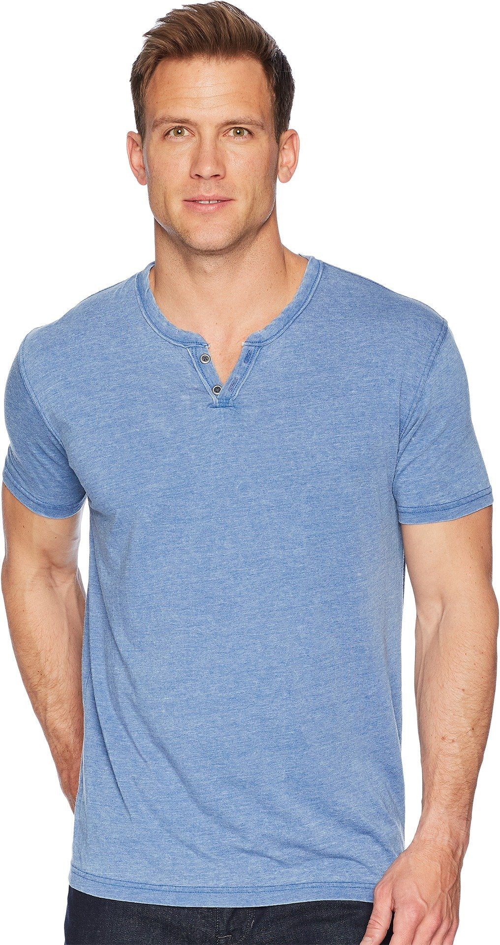 HOTLucky Brand Men's Venice Burnout Notch Neck Tee Shirt