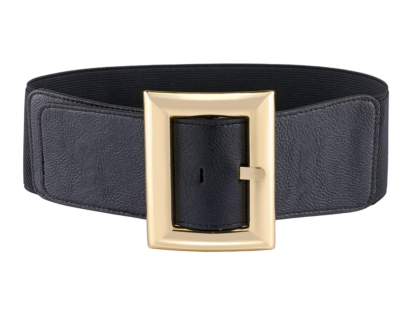 HOTAyliss Women Wide Elastic Dress Belt Stretch Waist Belt Vintage Fashion Cinch Belt Buckle Retro PU Leather Waistband Cosplay