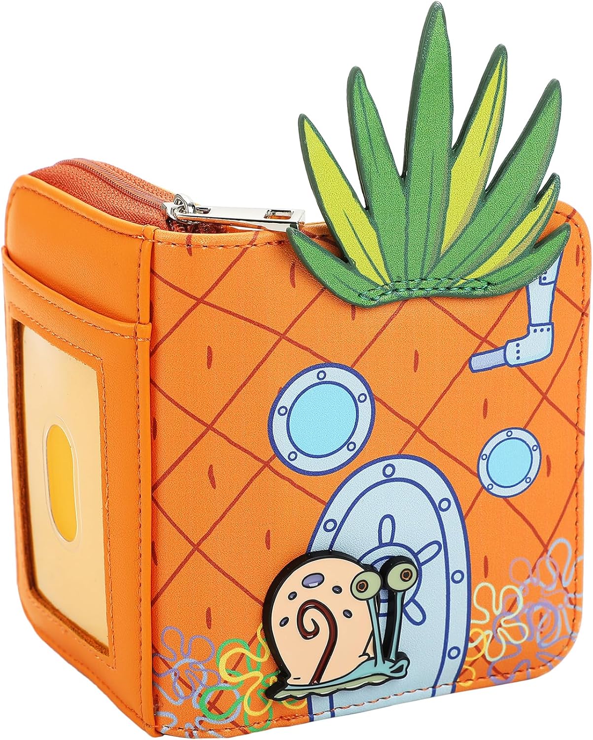 HOTSpongebob Squarepants Pineapple House 4.5" Women's Zip Around Card Wallet