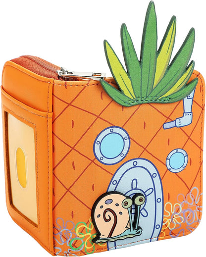 HOTSpongebob Squarepants Pineapple House 4.5" Women's Zip Around Card Wallet